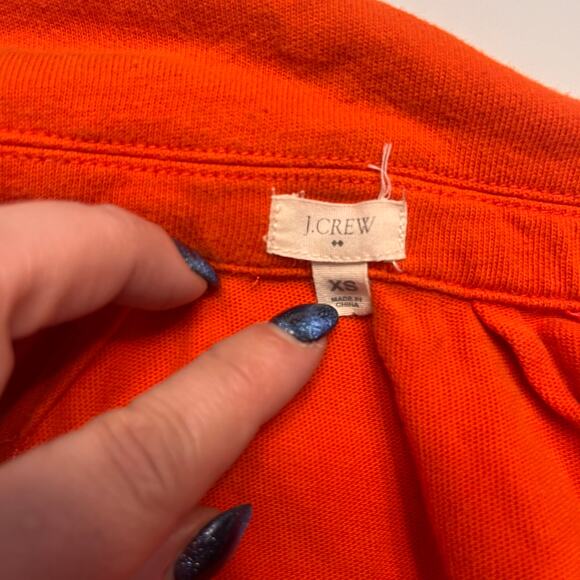 J. Crew Red 100% Cotton Blazer Gold Buttons Size XS - Picture 3 of 8